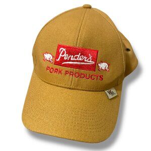 Pender's Pork Products Tan Canvas Camo Brim Adjustable Baseball Hat OSFA